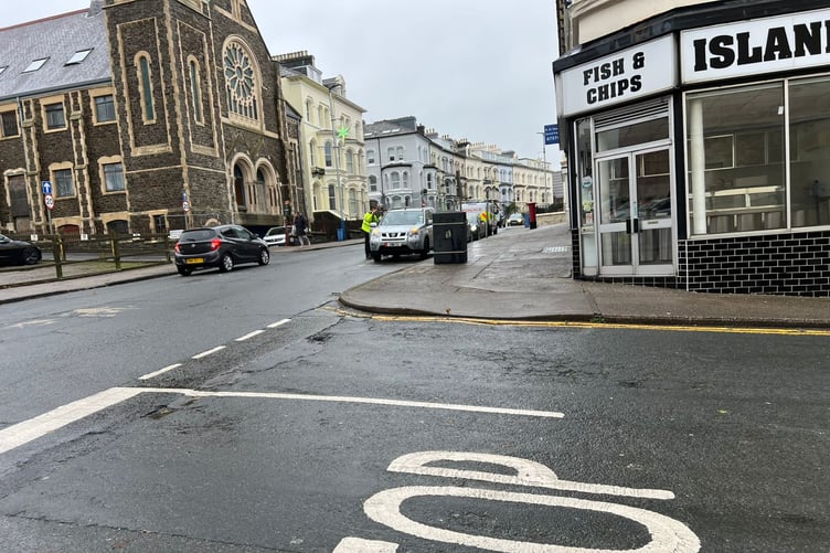 A section of Bucks Road is blocked following a road traffic collision on Friday afternoon