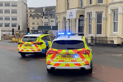 Police at Loch Promenade in Douglas earlier (CREDIT: Frank Schuengel)