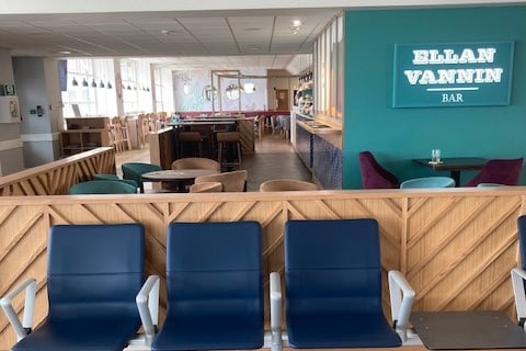 The updated terminal lounge at Isle of Man Airport