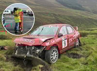 Driver 'thanks lucky stars' after 100mph crash in Isle of Man rally 