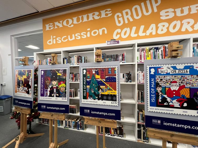 Special Christmas stamps created by University College Isle of Man students, which also marked UCM's 125th anniversary celebrations