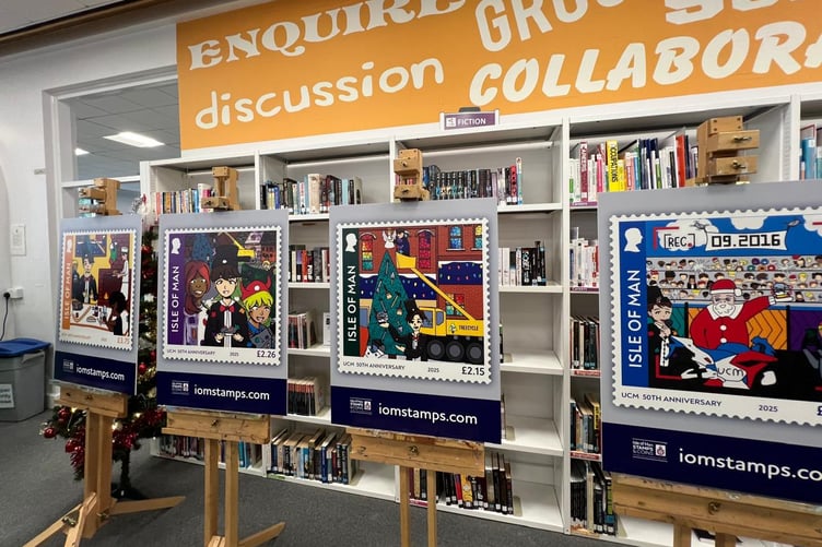 Special Christmas stamps created by University College Isle of Man students, which also marked UCM's 125th anniversary celebrations