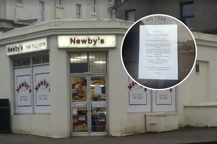 Newby's convenience store on Glen Falcon Road in Douglas has now shut after years serving the community
