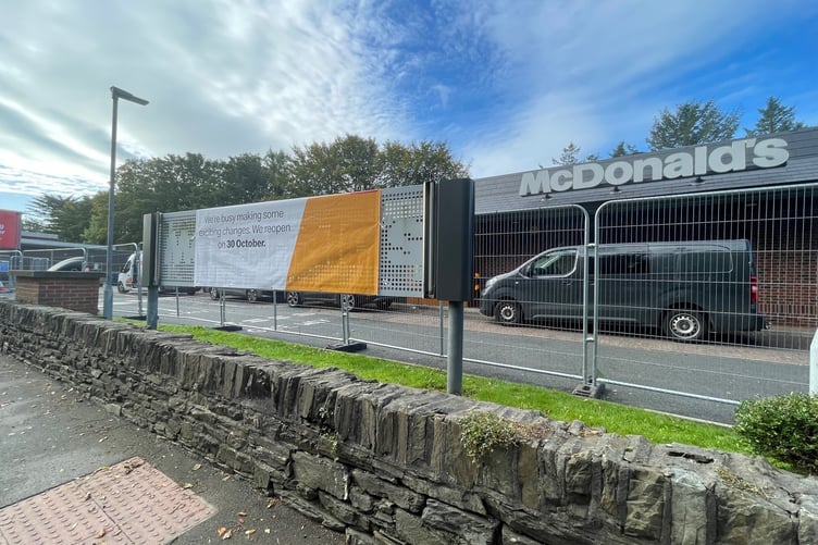 McDonald's on Peel Road, Douglas will reopen on October 30