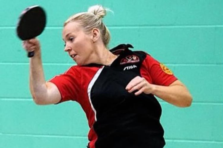Becky Bayley produced an excellent display to beat the Albert TTC's number two player last weekend, an opponent ranked well above her (Photo: Malcolm Lambert)