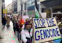 Watch as protestors march through the streets Douglas over Gaza 'genocide'