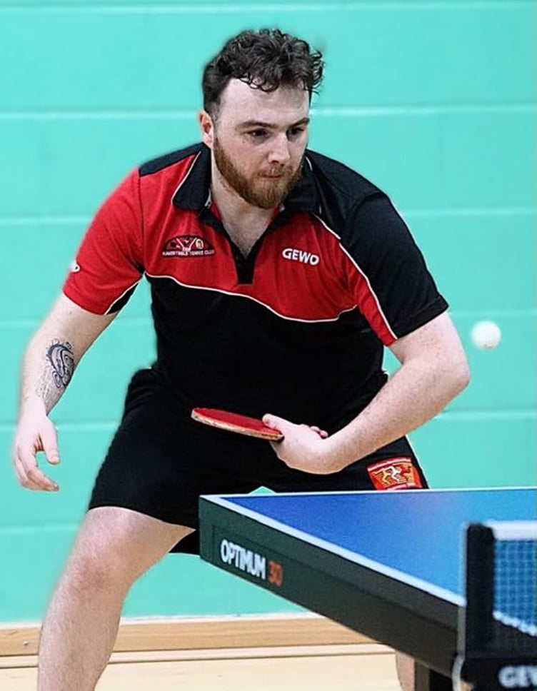 Duncan Alexander impressed for the Isle of Man table tennis team in the opening round of the British League National C1 last weekend, recording several victories (Photo: Malcolm Lambert)