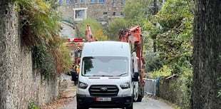 Work begins to repair retaining wall that collapsed during Storm Amy