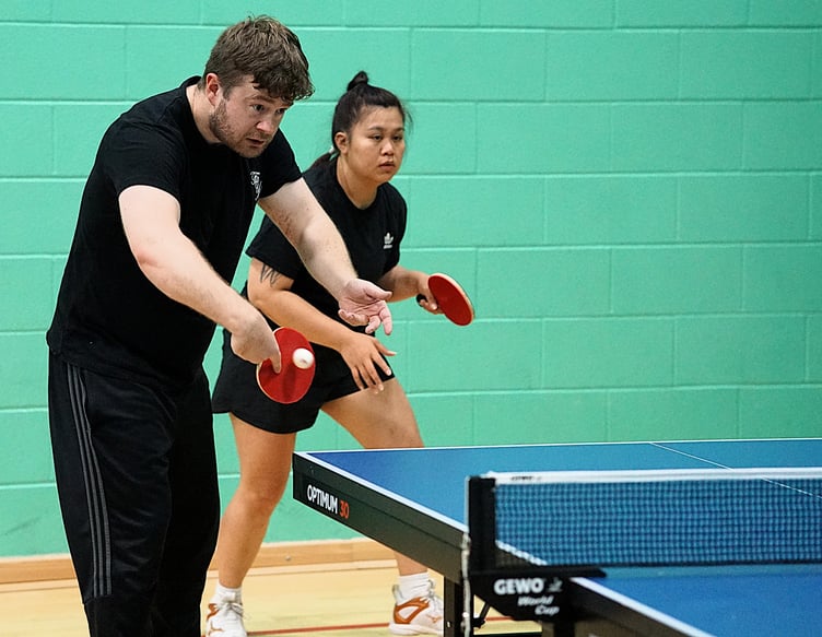 Sam Bailey and Khayee Vinas in winning doubles form for Arbory B (Photo: Malcolm Lambert)