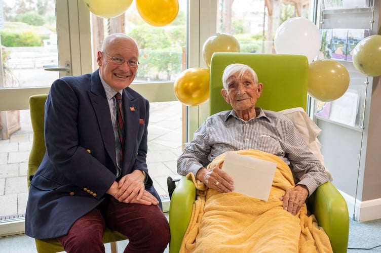 The Lieutenant Governor with Jock during his 102nd birthday celebrations on Monday, October 6