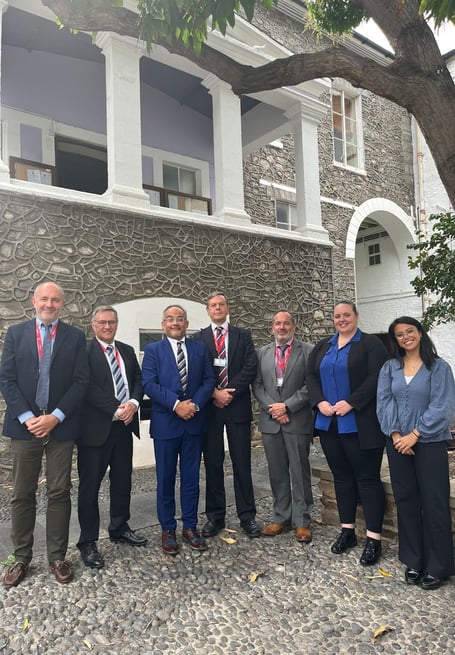 Gary Clueit MLC pictured centre with Election Observation Mission team members