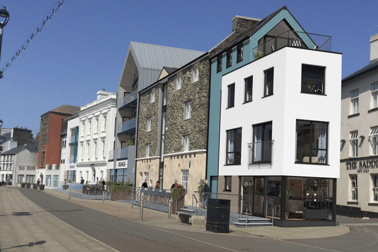 CGI image of proposed development of Newson's warehouse and shop