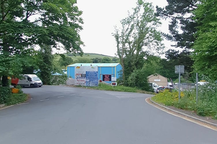 One of the entrances to the Hills Meadow Industrial Estate