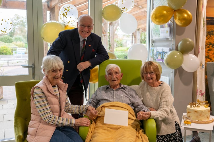 Jock with members of his family and the Lieutenant Governor