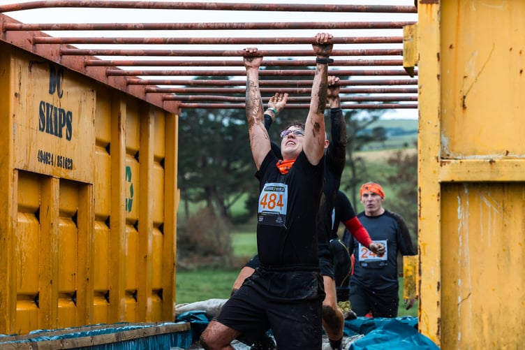 Contestants had to take on the monkey bars