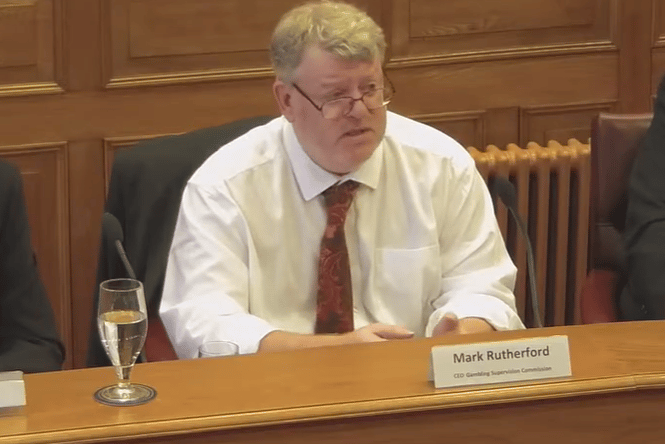 GSC chief executive Mark Rutherford addresses Tynwald's economic policy review committee