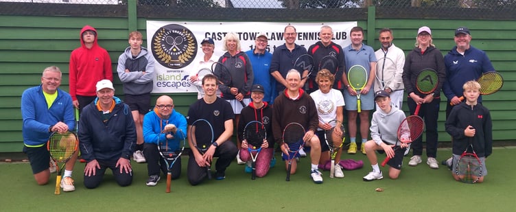 Competitors in the junior and senior End of Summer Season tournaments at Castletown Lawn Tennis Club