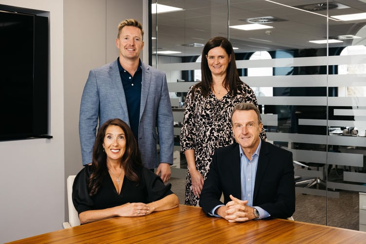 (Back row) Tom Richards and Denise Walton. (Front row) Sandra Cardwell and Paul Warburton