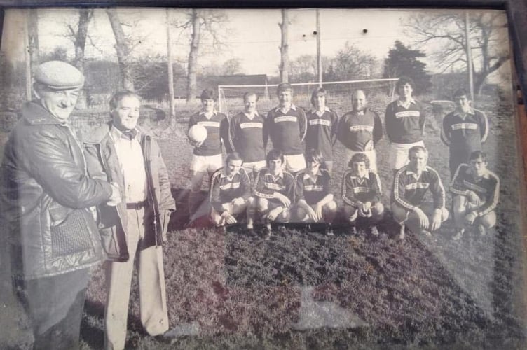 Decca is top row fourth from left in a strong Marown side in the 1980s