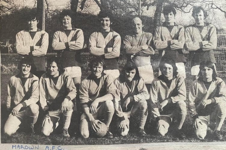 Decca is pictured bottom right with some more usual Marown AFC suspects in the 1970s