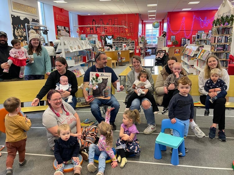 Children were treated to some book reading
