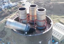 Work announced on power station flue which toppled during raging storm