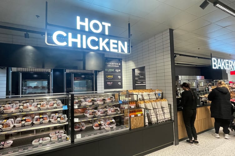 The new foodhall at M&S in Douglas has a new hot chicken counter