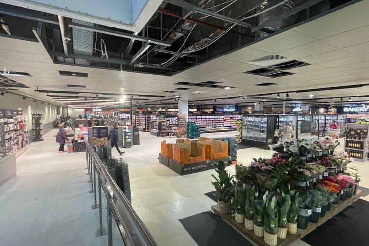 How the new foodhall at M&S in Douglas looks