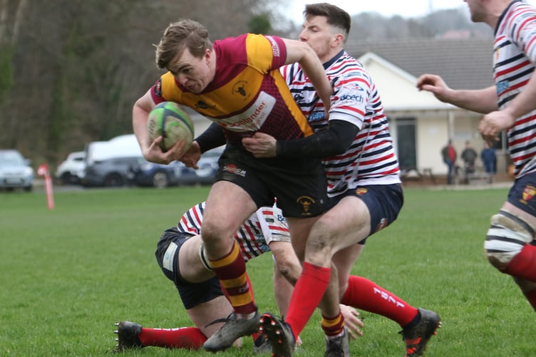 Douglas centre Harry Hewson in a previous encounter with Birkenhead Park (Photo: Richard Ebbutt)