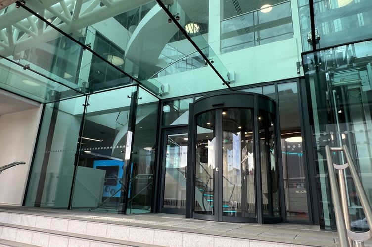 Entrance to Global Gaming's HQ on Circular Road