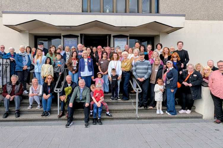 Friends and volunteers gathered at Promenade Methodist Church, the home of Cafe Lingo, to celebrate Karen's British Empire Medal on Saturday, October 11