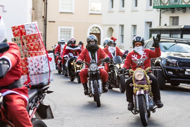 A previous Santas on a Bike event in Castletown
