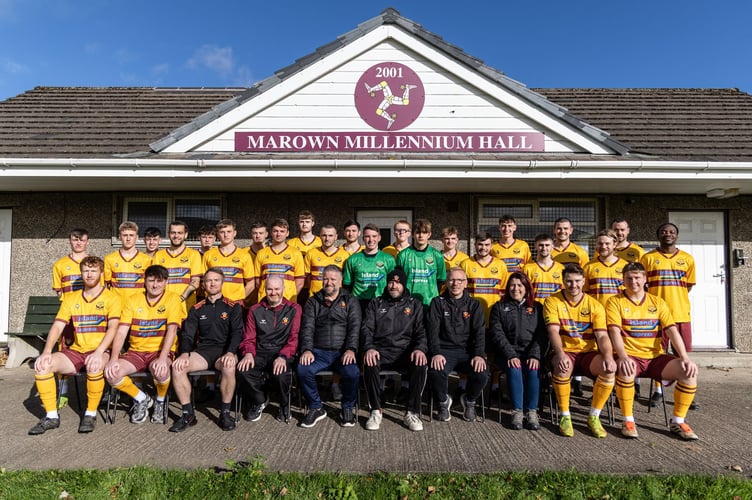 The 2024/25 Marown AFC squad in their new 75th anniversary kit (Photo - Gary Weightman)