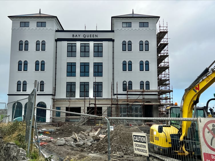 Scaffolding has been removed from the front of the Bay Queen development as it nears completion