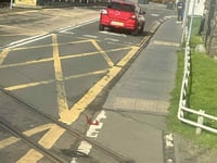 Reminder issued to motorists after car collides with tram
