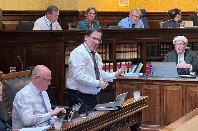 Ramsey MHK Lawrie Hooper addresses Tynwald