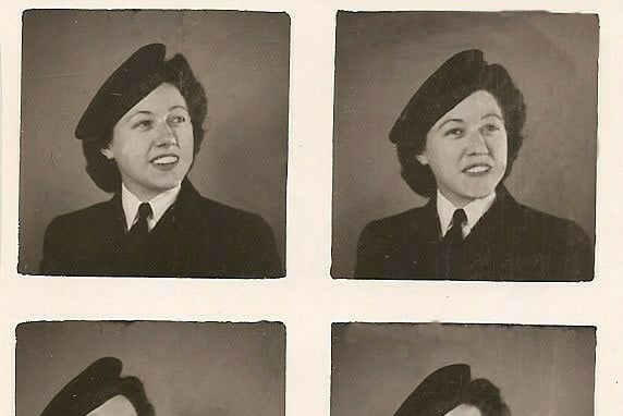 Small photos of Kathleen Oates in Wren uniform