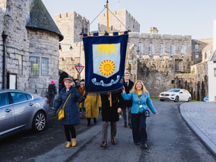 Procession through Castletown marks Buchan School's move to new home