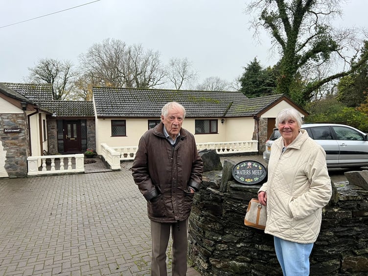 John and Suzanne Ward at their property 'Waters Meet' in Ballasalla