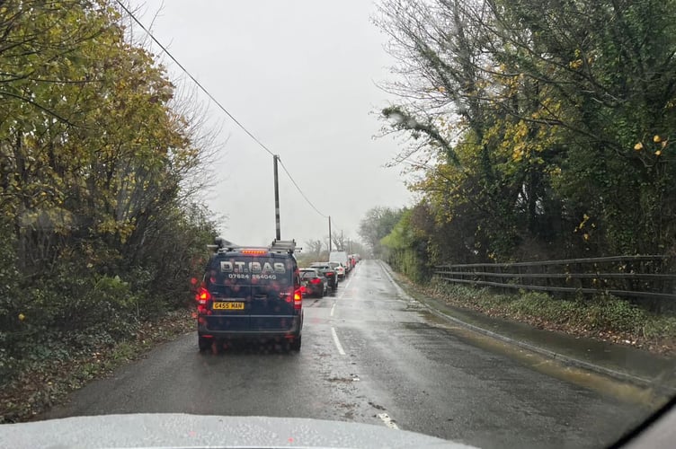 Commuters have shared pictures of the traffic at a standstill this morning