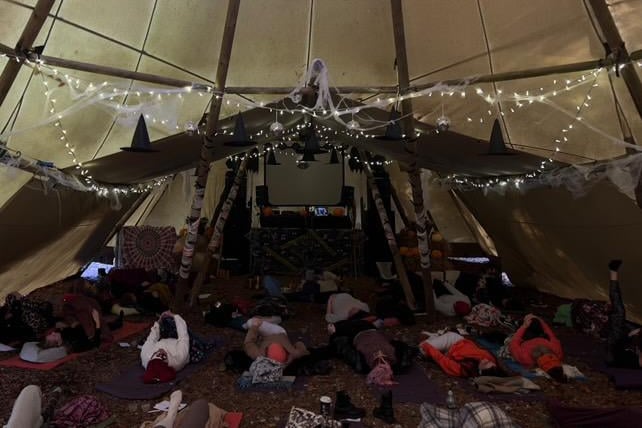 The Wellness zone went down a treat in the morning, with a session from 'Yoga By Leanne.'