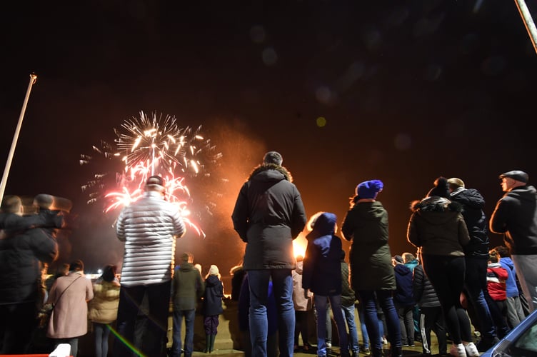 Normally, Peel's fireworks are set off on the breakwater