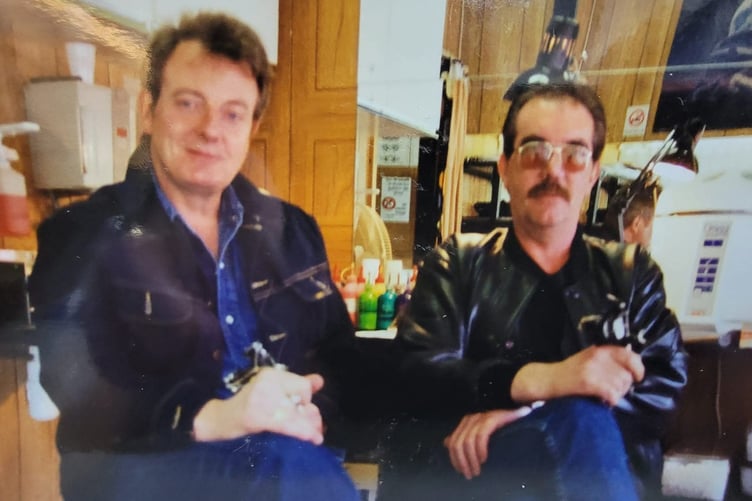 Tony Miskimmon (right) with his brother Frankie during his time in the Isle of Man