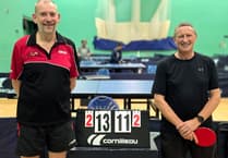 Table tennis: Slater and Whiteway win Fun Doubles competition
