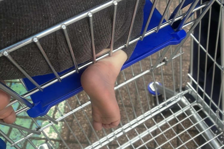 Poor Bonnie's foot stuck in the trolley. Doctors confirmed she had likely sustained some bruising but no serious injury