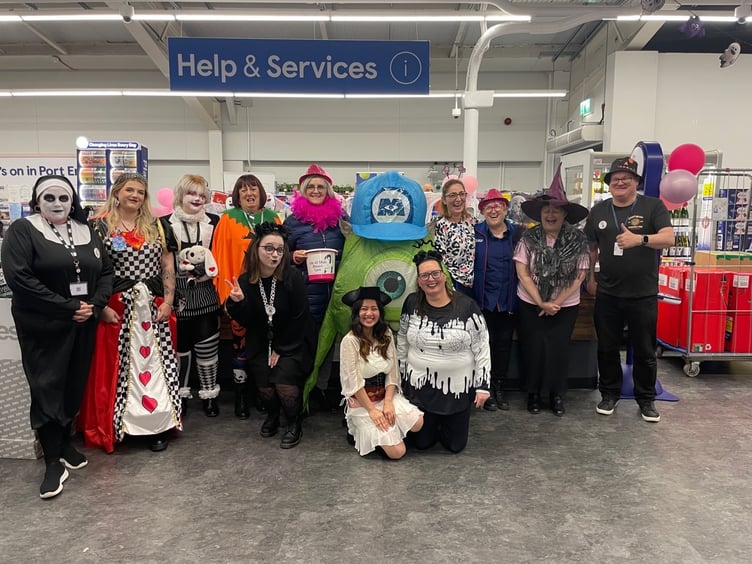 Staff at Port Erin Tesco dressed up for the occasion