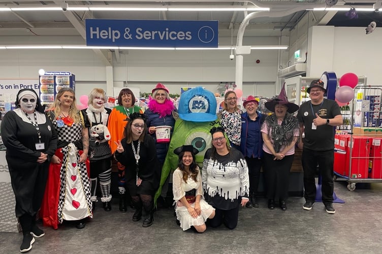 Staff at Port Erin Tesco dressed up for the occasion
