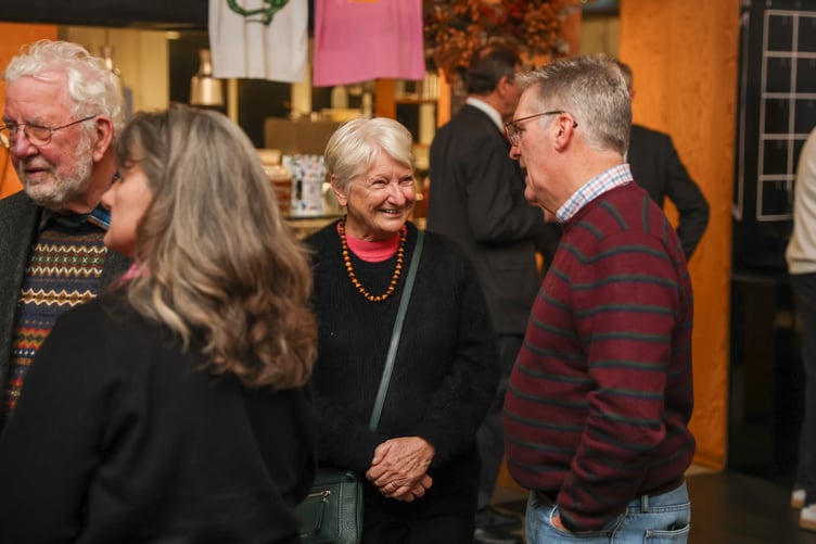 Professor Angela Little, Board Member of Culture Vannin, with Jonathan Hall, Chair of Manx National Heritage