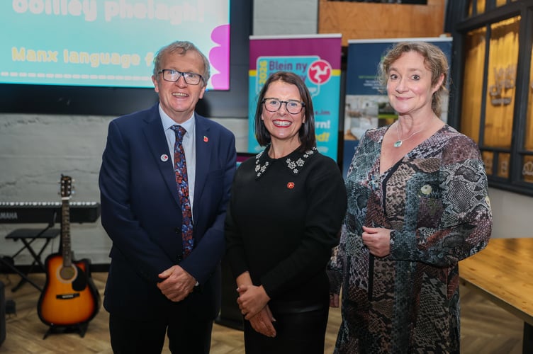 Members of Department of Education, Sport and Culture, Paul Craine MLC, Sarah Maltby MHK and Minister Caine