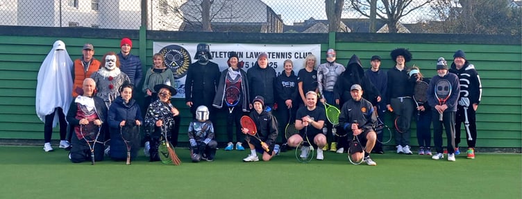 Resplendent in some impressive fancy dress, competitions in the Halloween tournament at Castletown Lawn Tennis Club last week